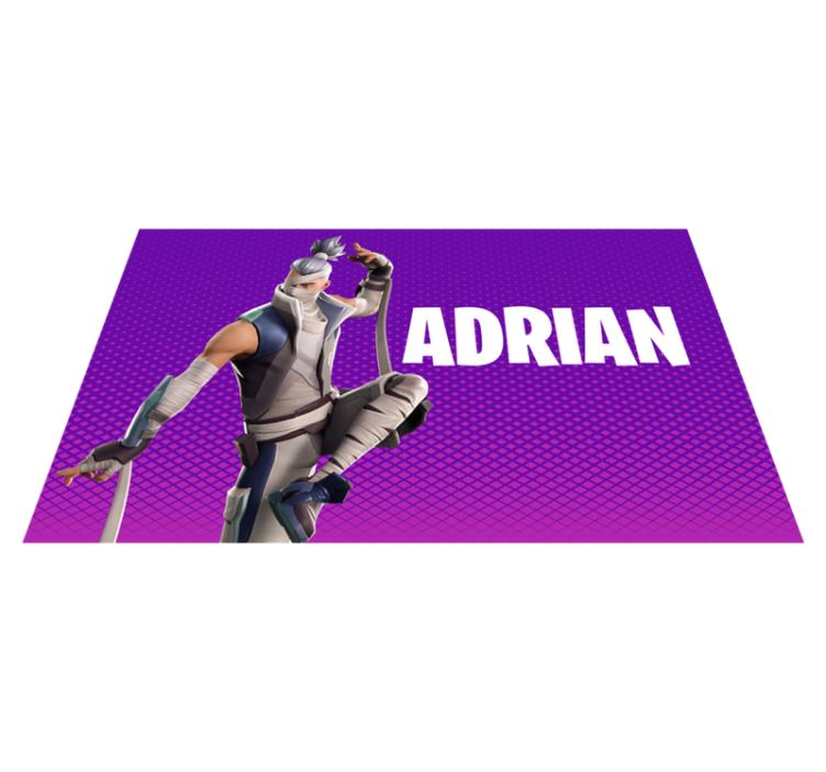 Personalised gaming character teenager vinyl rug - TenStickers