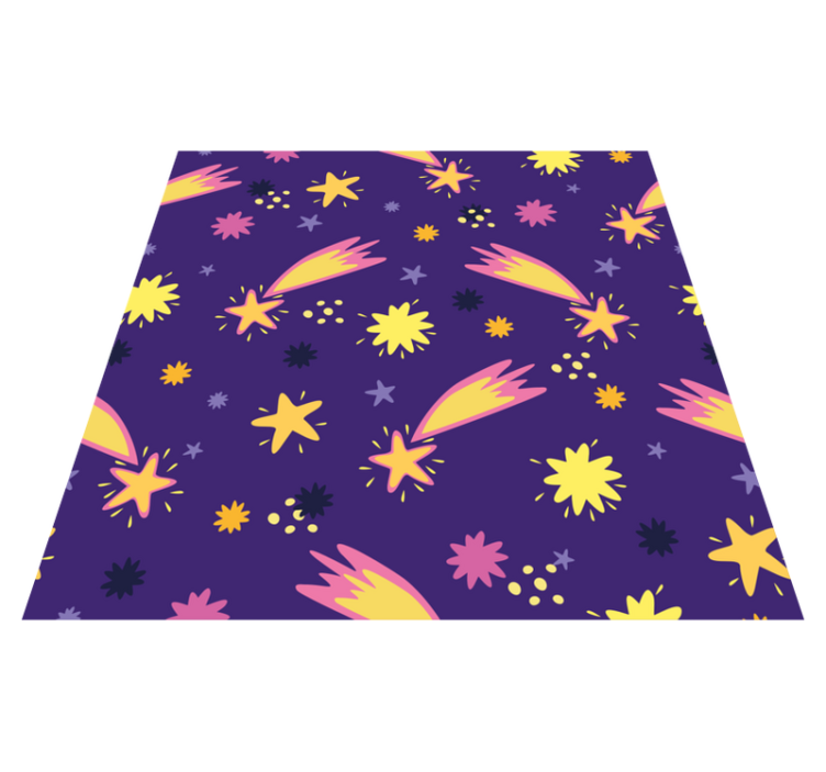 Star vinyl rug with shooting star design - TenStickers