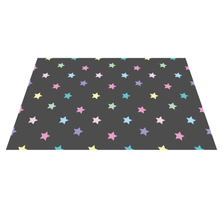 Colorful kids pattern star vinyl rug - TenStickers