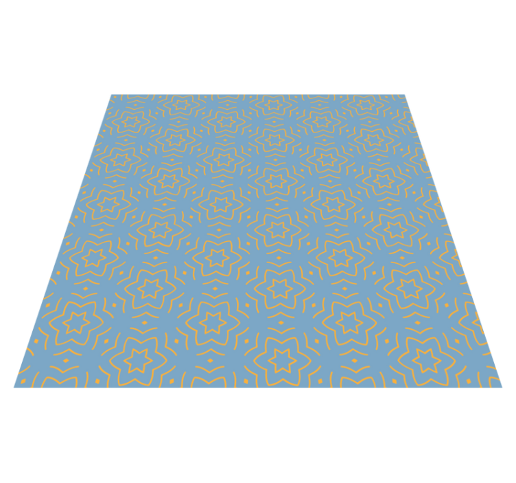 Abstract yelloow pattern star vinyl rug - TenStickers