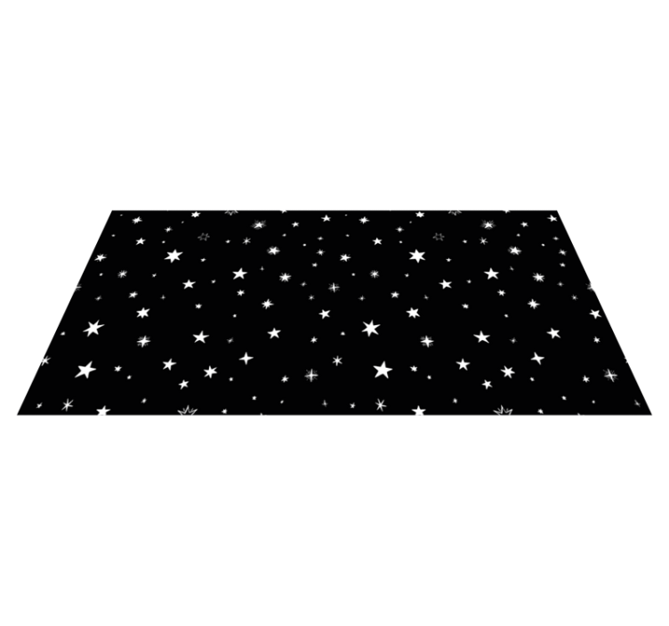 black and white stars patterns living room rug - TenStickers