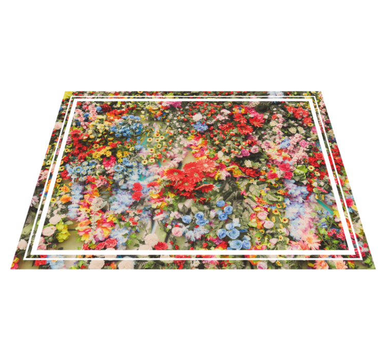 Different kind of flowers field floral rug - TenStickers