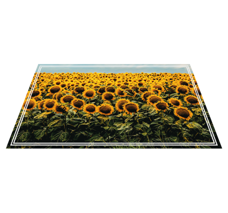 Sunflower Meadow flower vinyl rug - TenStickers