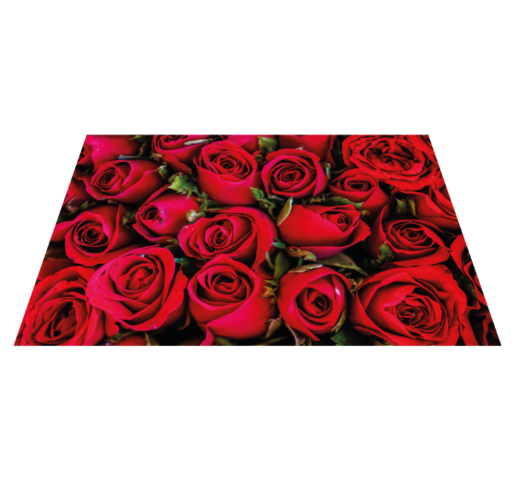 Rose bouquet flower vinyl rug - TenStickers
