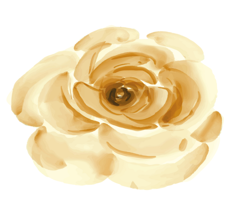 Soft beige rose flower vinyl rug - TenStickers