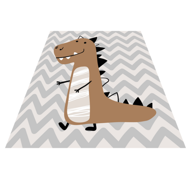Brown baby T-Rex vinyl rug - TenStickers