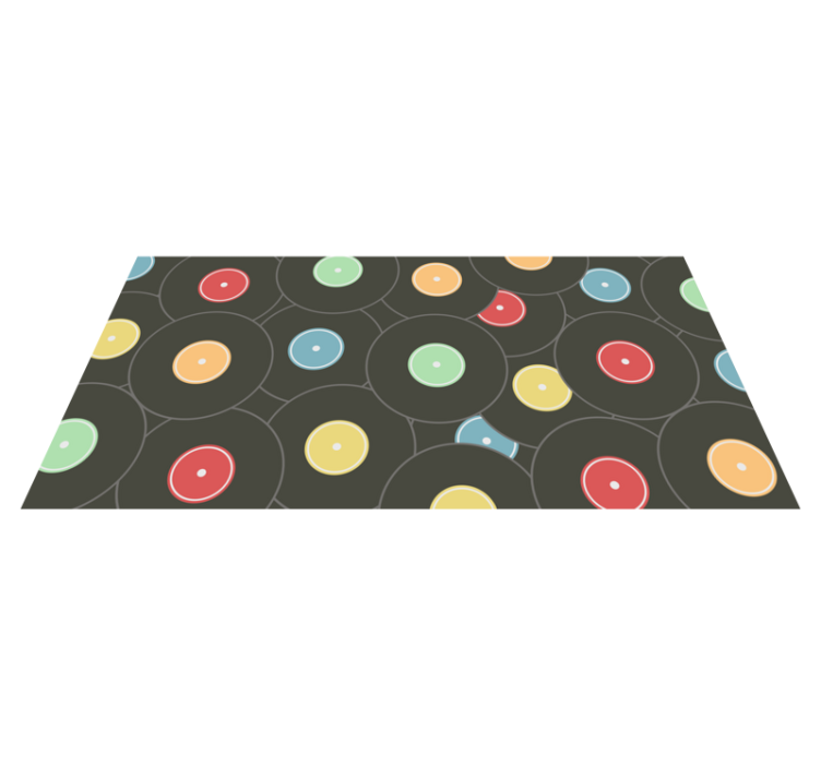 Teenager vinyl rug vibrant vinyl discs - TenStickers