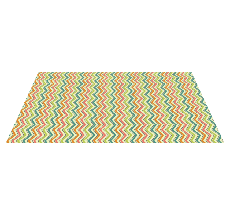 Chevron zigzag motif geometric vinyl rug - TenStickers