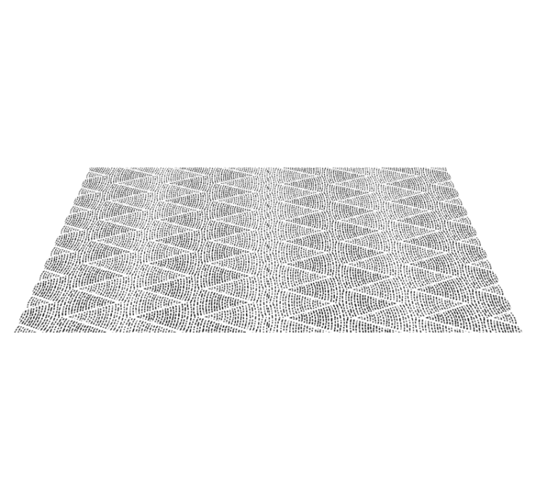 Triangle black waves nordic vinyl rug - TenStickers