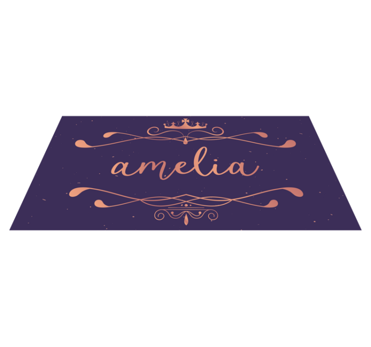 Personalized Name Mat custom vinyl rug - TenStickers