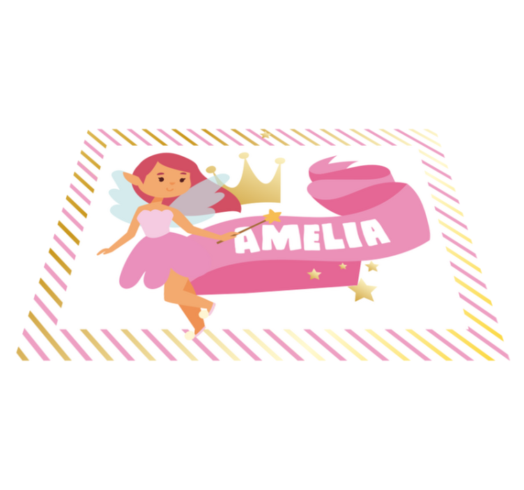 Custom fairy princess vinyl rug - TenStickers