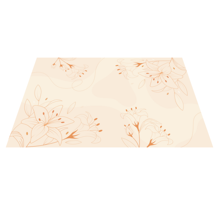 Elegant Botanical Component flower vinyl rug - TenStickers