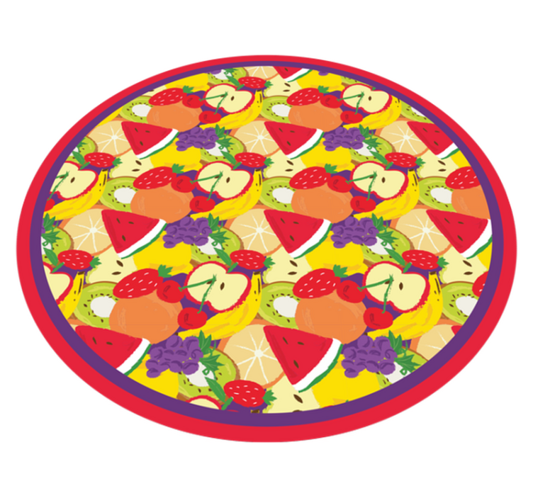 Colourful fruits pattern kitchen floor tiles - TenStickers