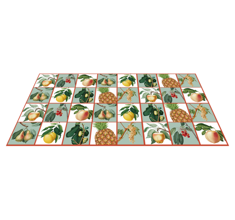 Fresh fruit design kitchen floor tiles - TenStickers