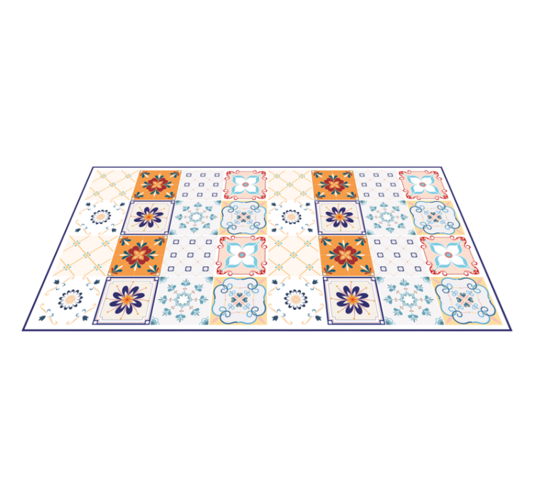 Multicolor  kitchen floor tiles - TenStickers