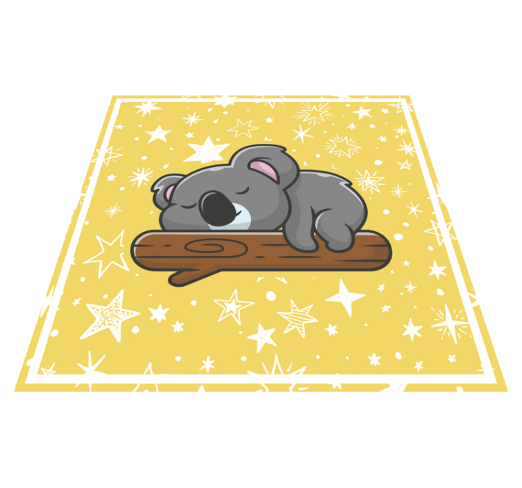 Sleeping koala on tree branch animal rug - TenStickers