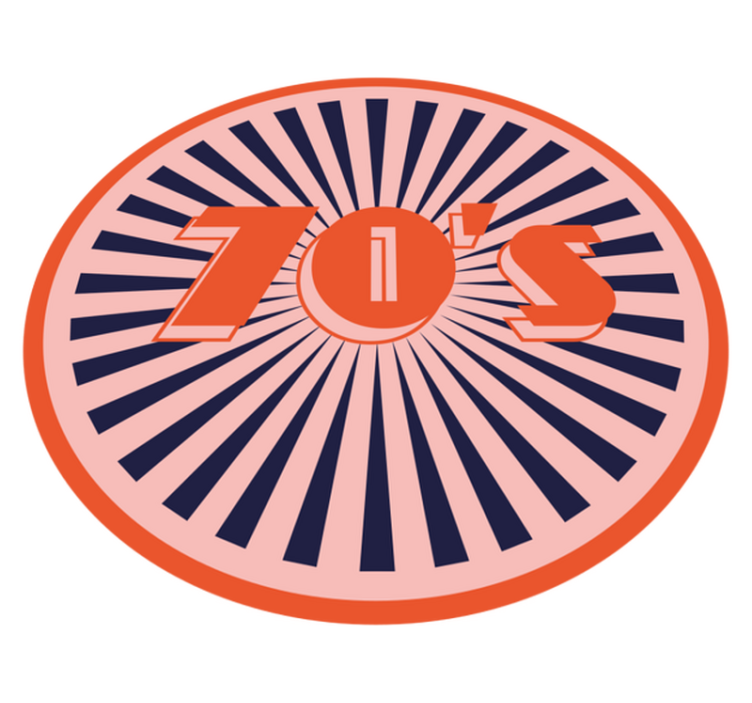 70's text in swirl  vintage rug - TenStickers