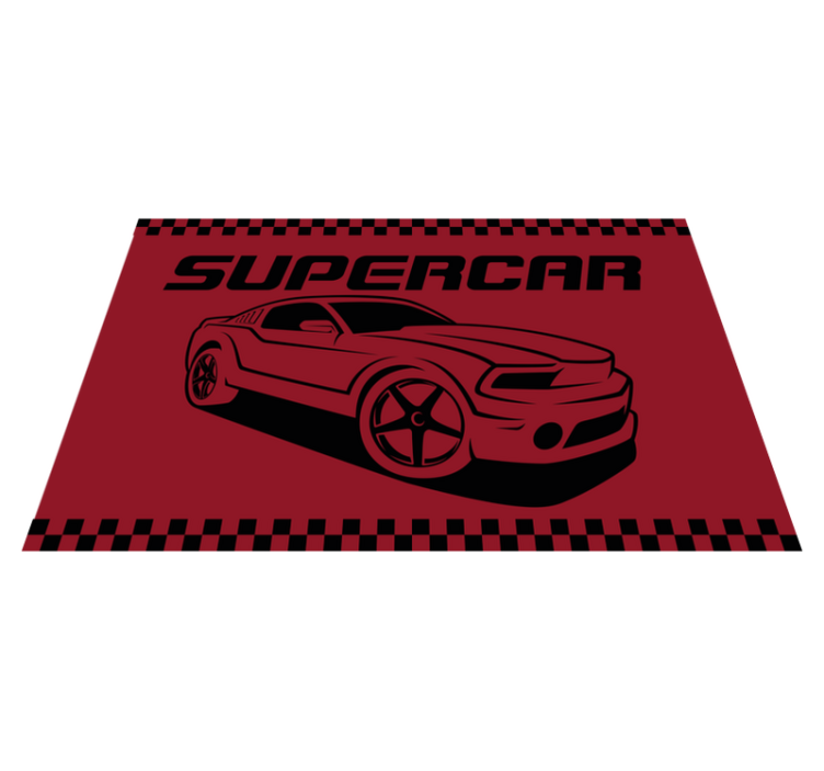 Super car concept living room rug - TenStickers