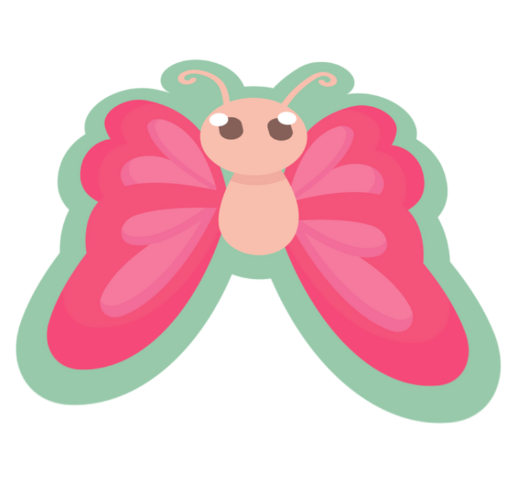 Bright Butterfly Fantasy kids vinyl rug - TenStickers