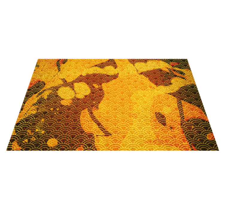 Japanese Seigaiha ethnic vinyl rug - TenStickers