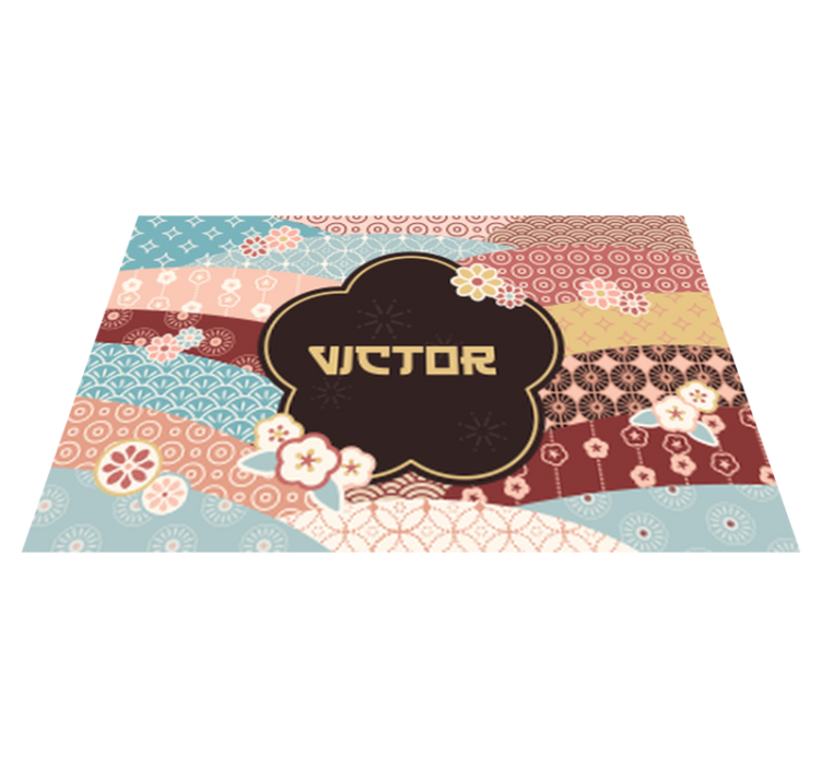 Colorful Pattern custom vinyl rug - TenStickers
