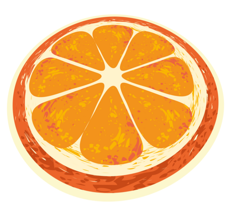 Slice of orange kitchen floor tiles - TenStickers
