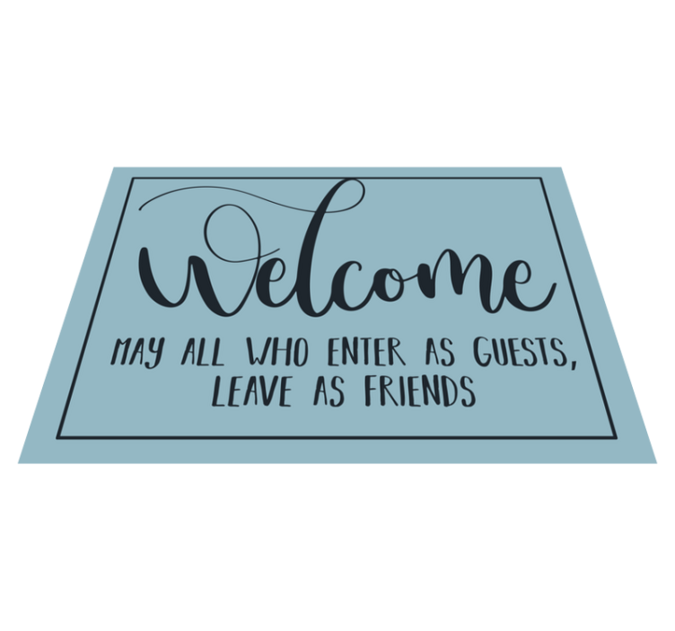 May all guests be friends entrance hall vinyl rug - TenStickers