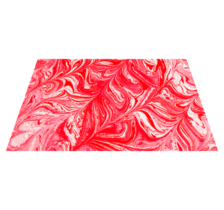Swirling Red Patterns textured vinyl rug - TenStickers