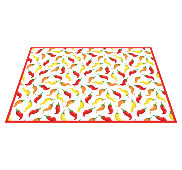 Chili Pepper Concept vinyl rug - TenStickers