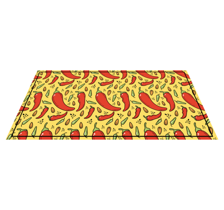 Spicy Pepper Pattern kitchen vinyl rug - TenStickers