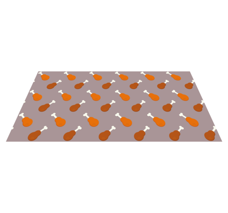Chicken Drumsticks Pattern vinyl rug - TenStickers