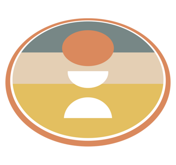 3 striped with circle flag abstract floor rugs - TenStickers