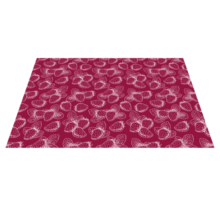 Cute seamless strawberry pattern kitchen floor - TenStickers