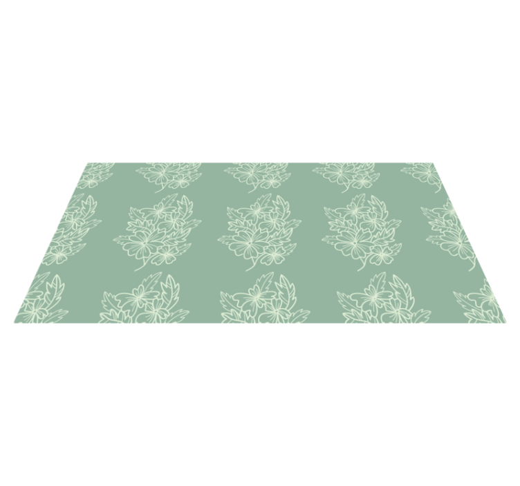 Graceful Elements flower vinyl rug - TenStickers