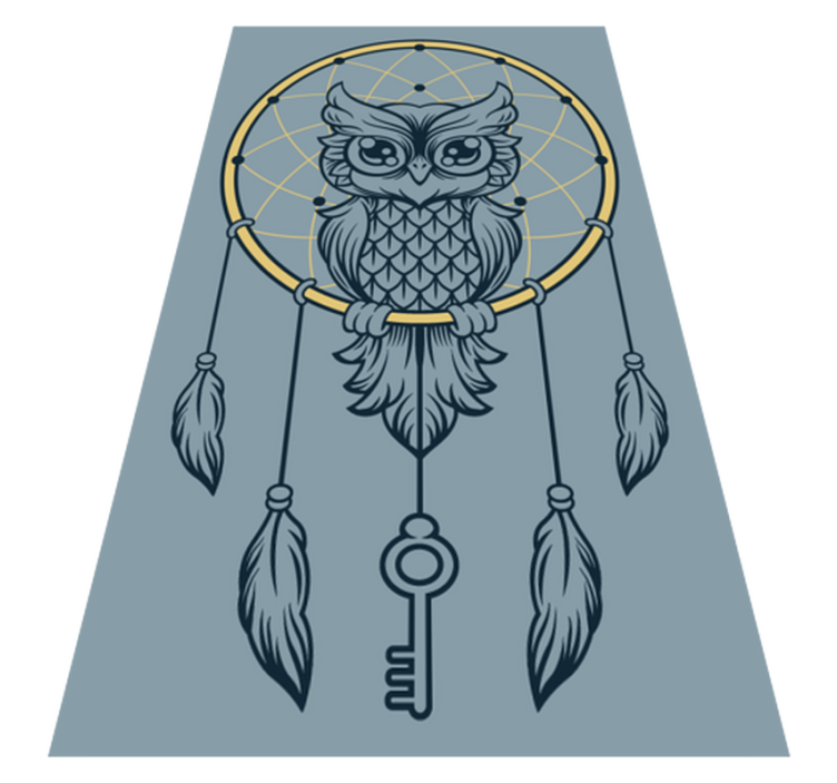 Owl dreamcatcher teenager vinyl rug - TenStickers