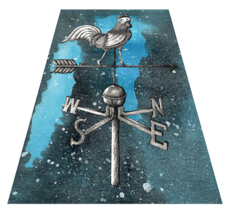 Weather Vane Rooster teenager vinyl rug - TenStickers