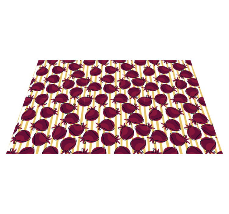 Pomegranate pattern kitchen vinyl rug - TenStickers