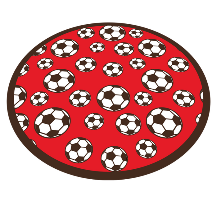 Soccer Ball Motif gaming vinyl rug - TenStickers