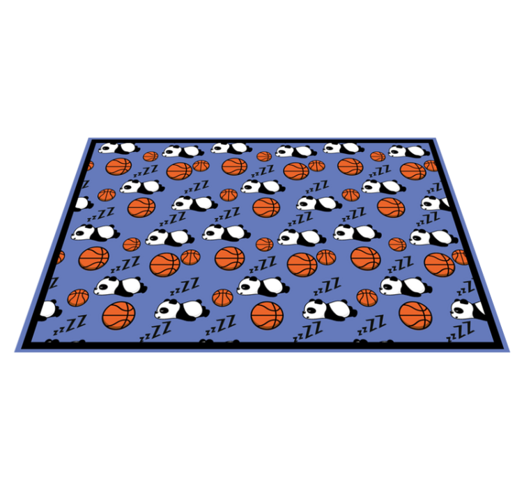 Sleeping Panda Sports vinyl rug - TenStickers