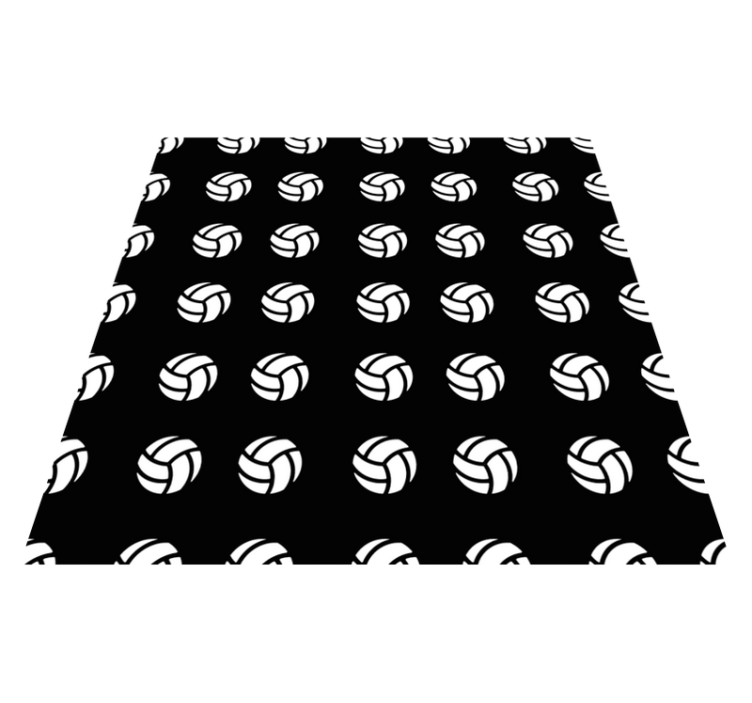 Black and white volleyball bedroom rug - TenStickers