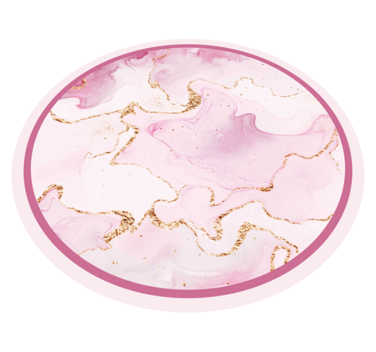 Elegant Pink Swirl marble vinyl rug - TenStickers