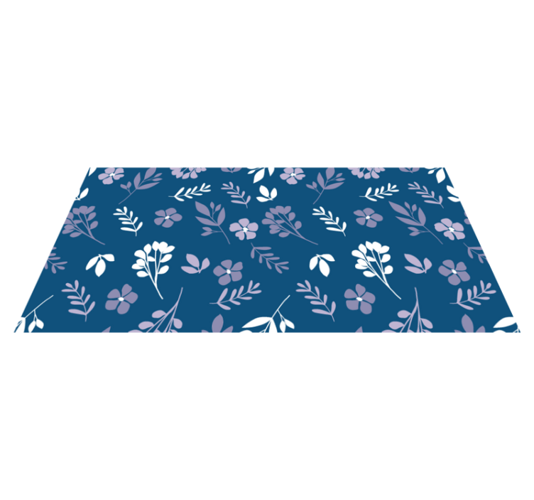 Minimalistic little flowers floral rug - TenStickers