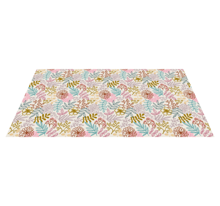Floral Patterns Collection bedroom vinyl rug - TenStickers