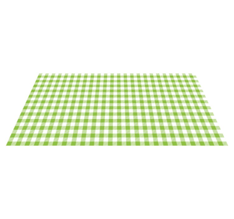 Green checked plaid design kitchen floor tiles - TenStickers