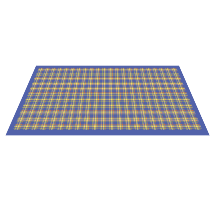 Yellow Plaid Pattern stripes vinyl rug - TenStickers