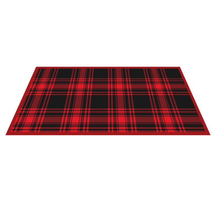 Plaid Patterned Comfort stripes vinyl rug - TenStickers