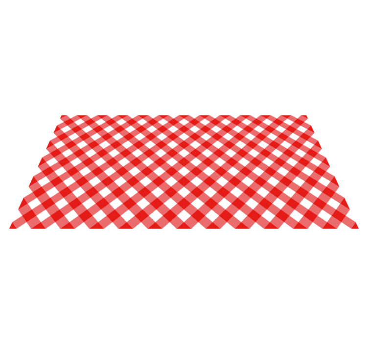 Red Checkered Pattern stripes vinyl rug - TenStickers
