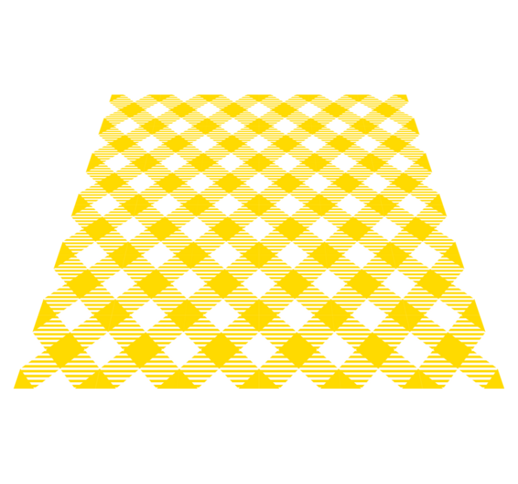 Yellow Diamond Pattern stripes vinyl rug - TenStickers