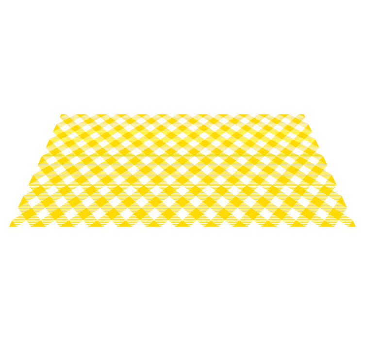 Yellow Diamond Motif stripes vinyl rug - TenStickers