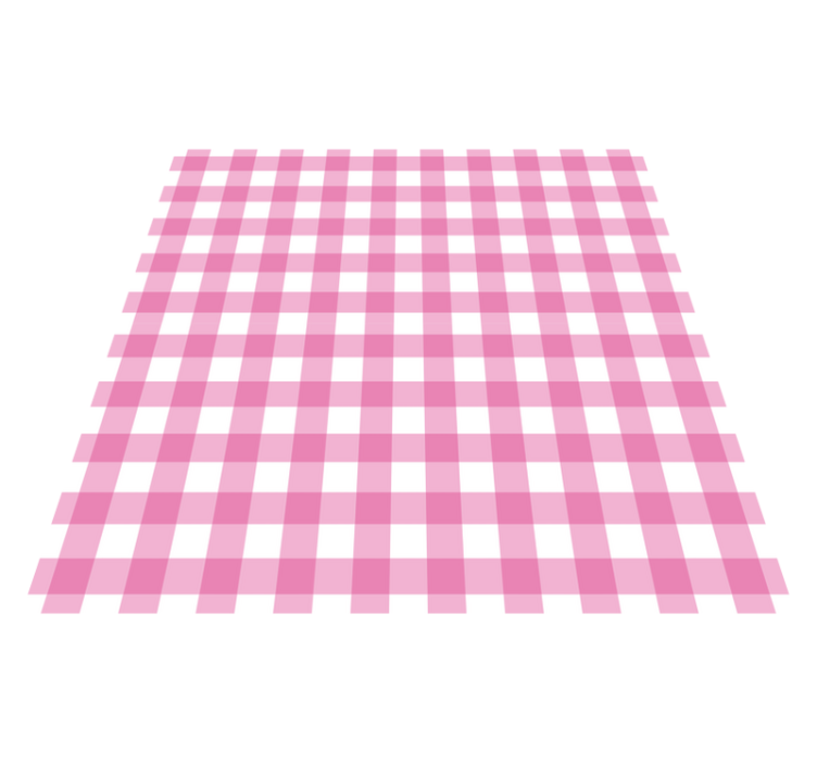 Pink Checkered Motif stripes vinyl rug - TenStickers